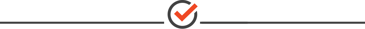 checkmark with gray rule