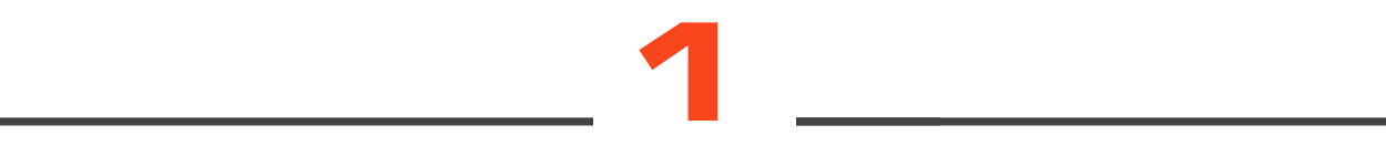 number 1 with gray rule