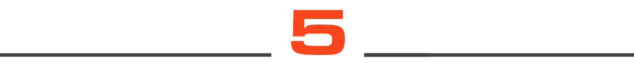 number 5 with gray rule